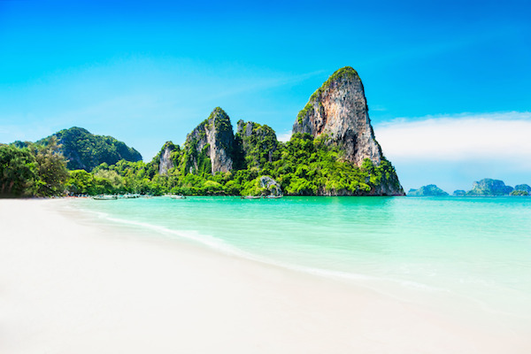 Beauty beach and limestone rocks