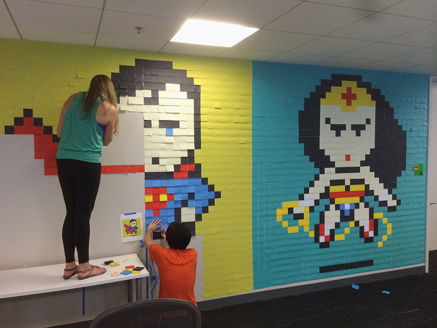 office-wall-post-it-art-superheroes-ben-brucker-9